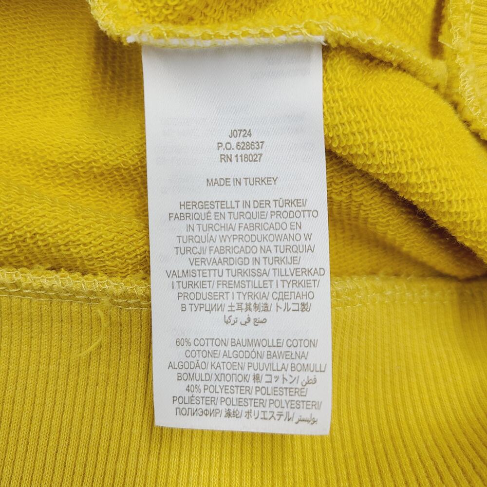 Boden Puff Sleeve Sweatshirt Mustard Yellow Ribbed Trim Feminine Casual 12 - Picture 4 of 13